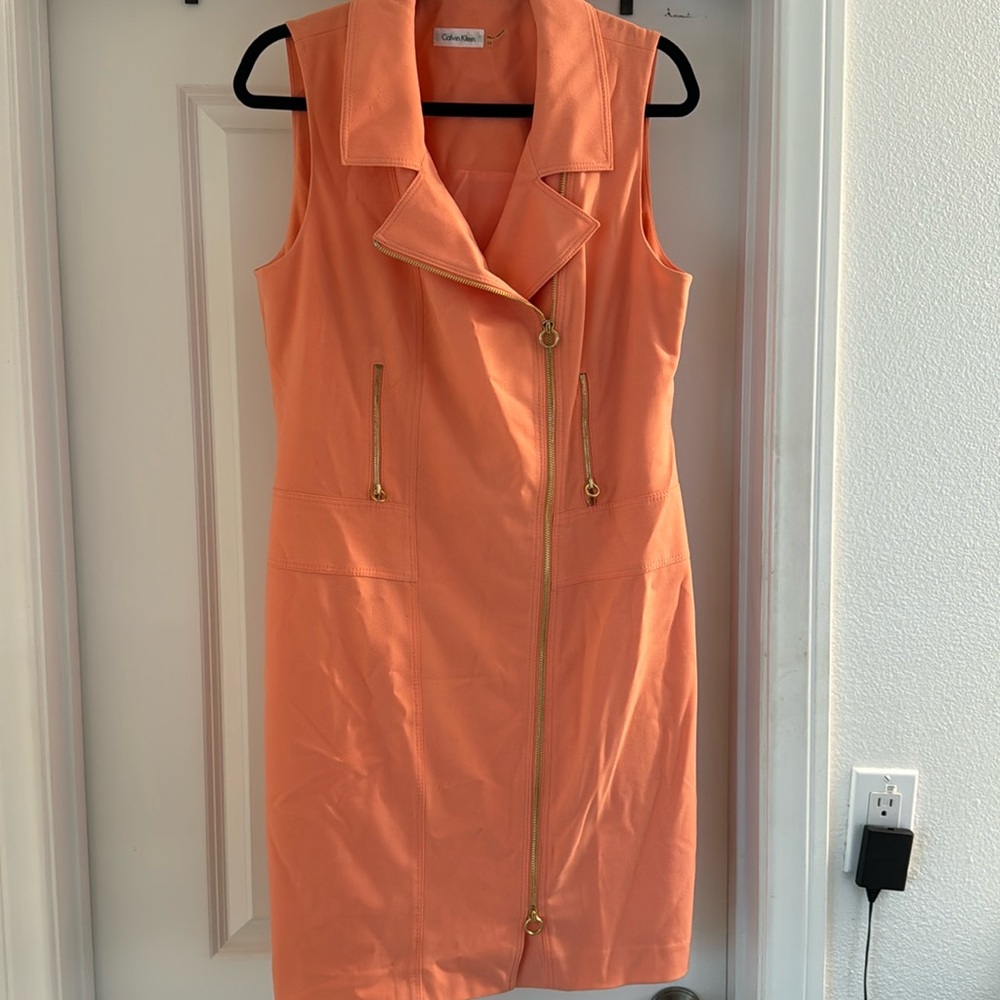 Calvin Klein peach workwear dress